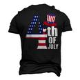 Fourth Of July United States Of America Us Flag 4Th Of July Men's 3D T-shirt Back Print Black