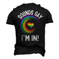 Gay Pride Sounds Gay Im In Men Women Lgbt Rainbow Men's 3D T-Shirt Back Print Black