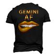 Gemini Af Gold Sexy Lip Birthday Men's 3D T-Shirt Back Print Black