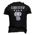 Mens Godfather To Be Elephant Baby Shower Men's 3D T-Shirt Back Print Black