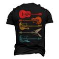 Guitar Lover Retro Style For Guitarist Men's 3D T-Shirt Back Print Black