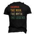Hackman Name Shirt Hackman Family Name V2 Men's 3D Print Graphic Crewneck Short Sleeve T-shirt Black