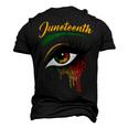Happy Juneteenth 1865 Bright Eyes Melanin Retro Black Pride Men's 3D T-Shirt Back Print Black