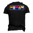 Human Lgbt Flag Gay Pride Month Transgender Men's 3D T-Shirt Back Print Black