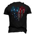 Hunting America Heart Flag Men's 3D Print Graphic Crewneck Short Sleeve T-shirt Black