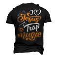 I Love Jesus And Trap Music Dd Men's 3D Print Graphic Crewneck Short Sleeve T-shirt Black