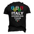 Italy Drinking Team Men's 3D T-Shirt Back Print Black