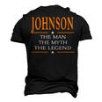 Johnson Name Johnson The Man The Myth The Legend Men's 3D T-shirt Back Print Black