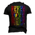 Kindness Equality Love Lgbtq Rainbow Flag Gay Pride Month Men's 3D T-Shirt Back Print Black