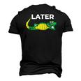 Later Gator With Cute Smiling Alligator Saying Goodbye Men's 3D T-Shirt Back Print Black
