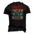 Legend Since July 2000 Vintage 22 Years Old 22Nd Birthday Men's 3D T-shirt Back Print Black