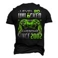 Level 20 Unlocked Awesome Since 2002 20Th Birthday Gaming V2 Men's 3D T-shirt Back Print Black