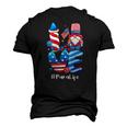 Love Para Life Gnome Usa Flag 4Th Of July Patriotic Men's 3D T-Shirt Back Print Black