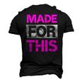 Made For This Pink Color Graphic Men's 3D T-Shirt Back Print Black
