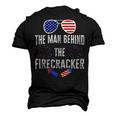 Mens The Man Behind The Firecraker 4Th Of July Pregnancy Dad Men's 3D T-shirt Back Print Black