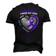 In Memory Dad Purple Alzheimers Awareness Men's 3D T-Shirt Back Print Black