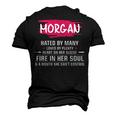 Morgan Name Morgan Hated By Many Loved By Plenty Heart On Her Sleeve Men's 3D T-shirt Back Print Black