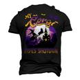 My Corgi Rides Shotgun Cool Halloween Protector Witch Dog Men's 3D Print Graphic Crewneck Short Sleeve T-shirt Black