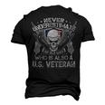 Never Understimate An Old Man Who Is Also A Us Veteran Men's 3D Print Graphic Crewneck Short Sleeve T-shirt Black