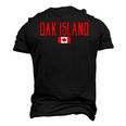 Oak Island Canada Flag Vintage Red Text Men's 3D T-Shirt Back Print Black