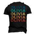Olivia Name Shirt Olivia Family Name Men's 3D Print Graphic Crewneck Short Sleeve T-shirt Black