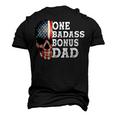 One Badass Bonus Dad Birthday Fathers Day Men's 3D T-shirt Back Print Black