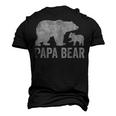 Mens Papa Bear Fathers Day Grandad Fun 1 Cub Kid Grandpa Men's 3D T-shirt Back Print Black