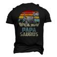 Papasaurus Rex Dinosaur Papa Saurus Matching Men's 3D T-Shirt Back Print Black