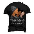 Parkinsons Awareness Grey Women Parkinsons Parkinsons Awareness Men's 3D Print Graphic Crewneck Short Sleeve T-shirt Black