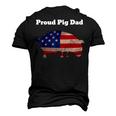 Pig 4Th Of July Cute Pig Lovers T Proud Pig Dad Men's 3D T-shirt Back Print Black