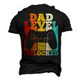 Mens Pregnancy Announcement Dad Level Unlocked Soon To Be Father V2 Men's 3D T-Shirt Back Print Black