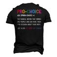 Pro Choice Definition Feminist Rights My Body My Choice V2 Men's 3D T-Shirt Back Print Black