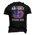 Im A Proud Air Force Bonus Dad With American Flag Veteran Men's 3D T-Shirt Back Print Black
