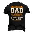 Proud Dad Of Awesome Actuary Fathers Day Men's 3D T-Shirt Back Print Black