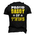 Proud Daddy Of Twins Dad Father Men's 3D T-Shirt Back Print Black