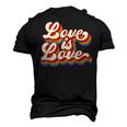 Rainbow Vintage Love Is Love Lgbt Gay Lesbian Pride Men's 3D T-Shirt Back Print Black