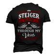 Steiger Name Shirt Steiger Family Name V2 Men's 3D Print Graphic Crewneck Short Sleeve T-shirt Black