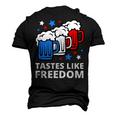 Tastes Like Freedom 4Th Of July Beer Quote Men's 3D T-shirt Back Print Black