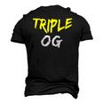 Triple Og Popular Hip Hop Urban Quote Original Gangster Men's 3D T-Shirt Back Print Black