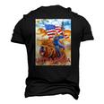 Trump Ultra Maga The Great Maga King Trump Riding Bear Men's 3D T-Shirt Back Print Black