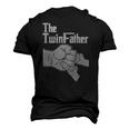 The Twinfather Father Of Twins Fist Bump Men's 3D T-Shirt Back Print Black