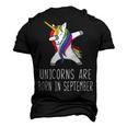Unicorns Are Born In September Men's 3D T-shirt Back Print Black