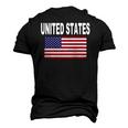 United States Flag Cool Usa American Flags Top Tee Men's 3D T-Shirt Back Print Black