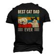 Mens Vintage Best Cat Dad Ever Bump Fit Classic Men's 3D T-Shirt Back Print Black