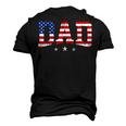 Mens Vintage Dad Fathers Day American Flag Usa Dad 4Th Of July Men's 3D T-Shirt Back Print Black