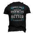 Vintage Fathers Day Bonus Dad From Daughter Son Boys Men's 3D T-Shirt Back Print Black