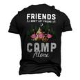 Womens Friends Dont Let Friends Camp Alone Wine Camping Flamingo T Shirt Men's 3D Print Graphic Crewneck Short Sleeve T-shirt Black