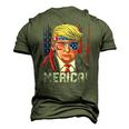 2024 Trump 4Th Of July S Merica Men's 3D T-Shirt Back Print Army Green