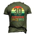 30Th Birthday Vintage Retro 30 Years Old Awesome Since 1992 Men's 3D T-Shirt Back Print Army Green