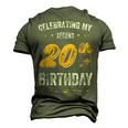40Th Birthday Celebrating My Second 20Th Birthday Men's 3D T-shirt Back Print Army Green